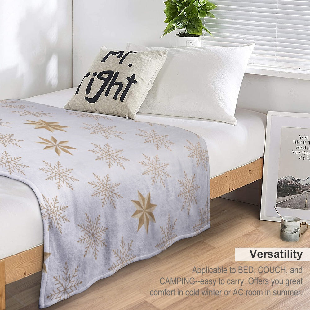 Christmas Ultra Soft Flannel Blanket – Cozy Holiday Throw, Warm Fleece Blanket for Bed & Sofa,