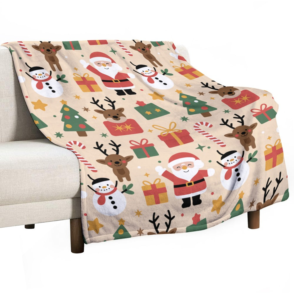 Christmas Ultra Soft Flannel Blanket – Cozy Holiday Throw, Warm Fleece Blanket for Bed & Sofa,