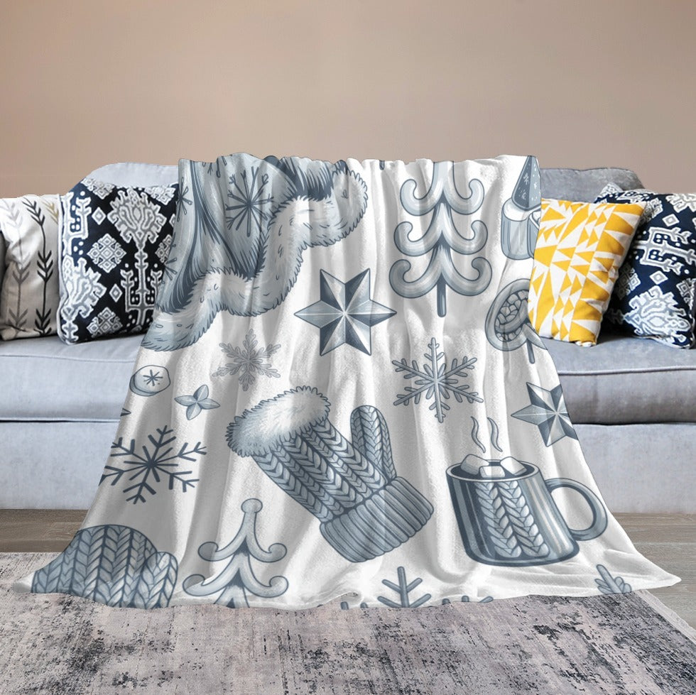 Christmas Ultra Soft Flannel Blanket – Cozy Holiday Throw, Warm Fleece Blanket for Bed & Sofa,