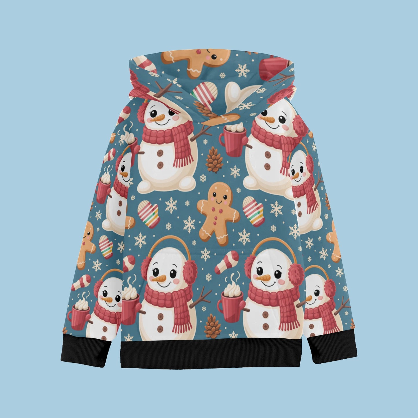 Big Girls' Christmas Hoodie – Long Sleeve Hooded Pullover for Ages 8-15