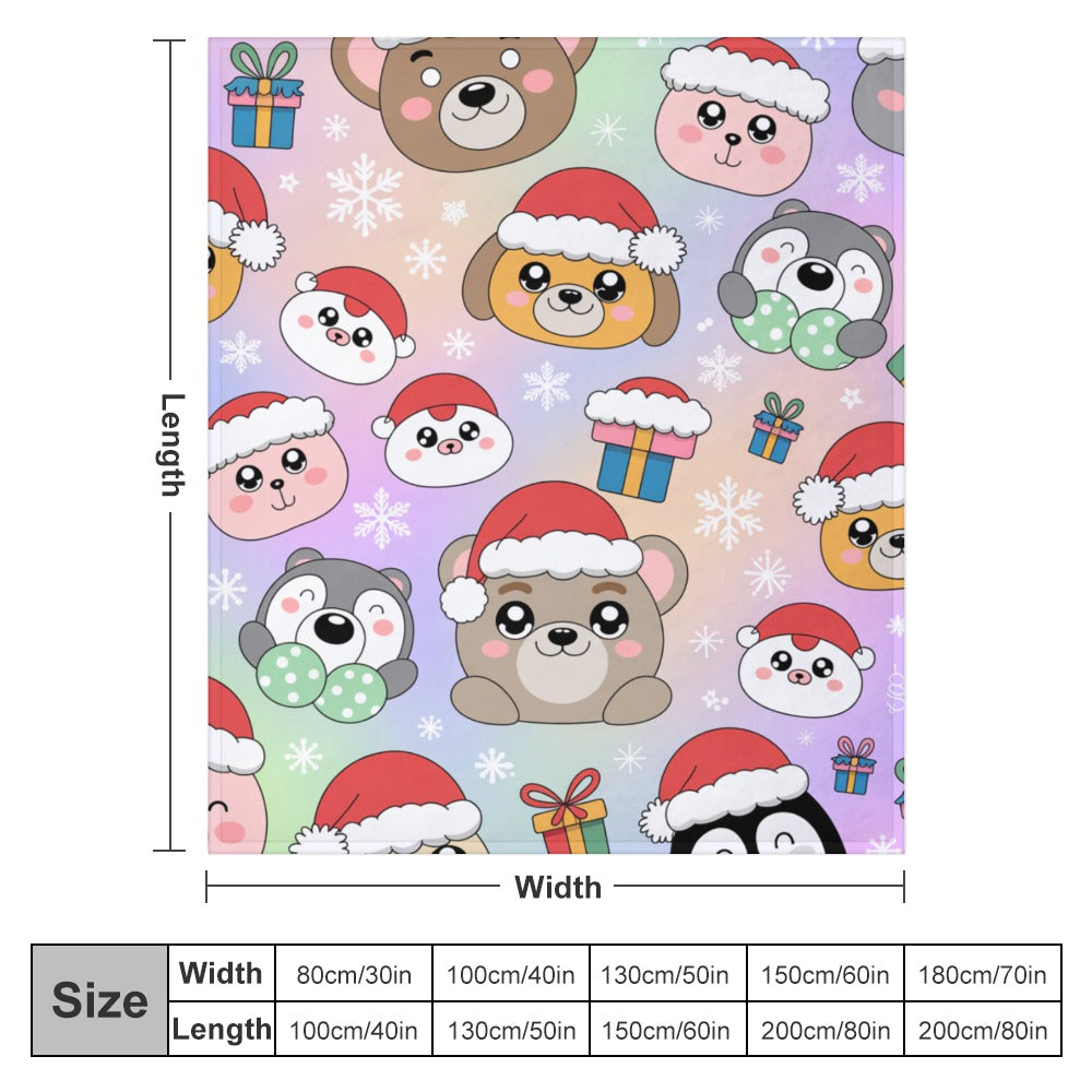 Christmas Ultra Soft Flannel Blanket – Cozy Holiday Throw, Warm Fleece Blanket for Bed & Sofa,