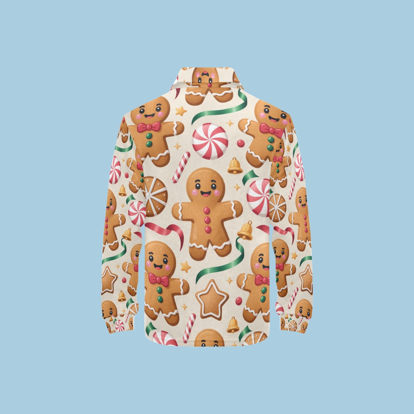 Little Boys’ Long Sleeve Christmas Polo Shirt – Santa & Reindeer, Snowman & Cocoa, or Gingerbread Wonderland | Festive Holiday Top for Kids (Ages 2–7)
