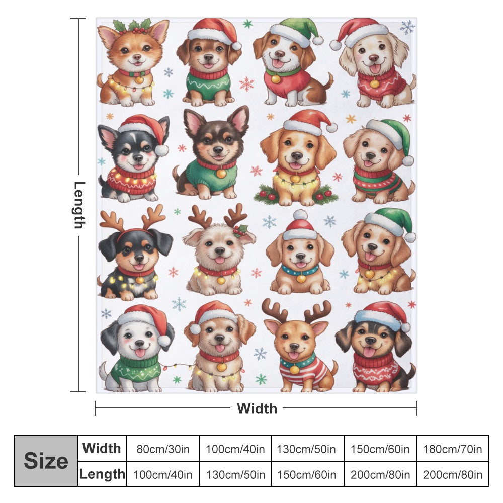 Cute Christmas Dog Blanket Cozy Anti-Pilling Flannel Throw for Dog Lovers  Soft Warm Holiday Blanket for Home, Couch & Gifts