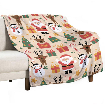 Christmas Ultra Soft Flannel Blanket – Cozy Holiday Throw, Warm Fleece Blanket for Bed & Sofa,